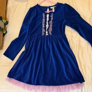Matilda Jane Blue Dress with Pink Accents